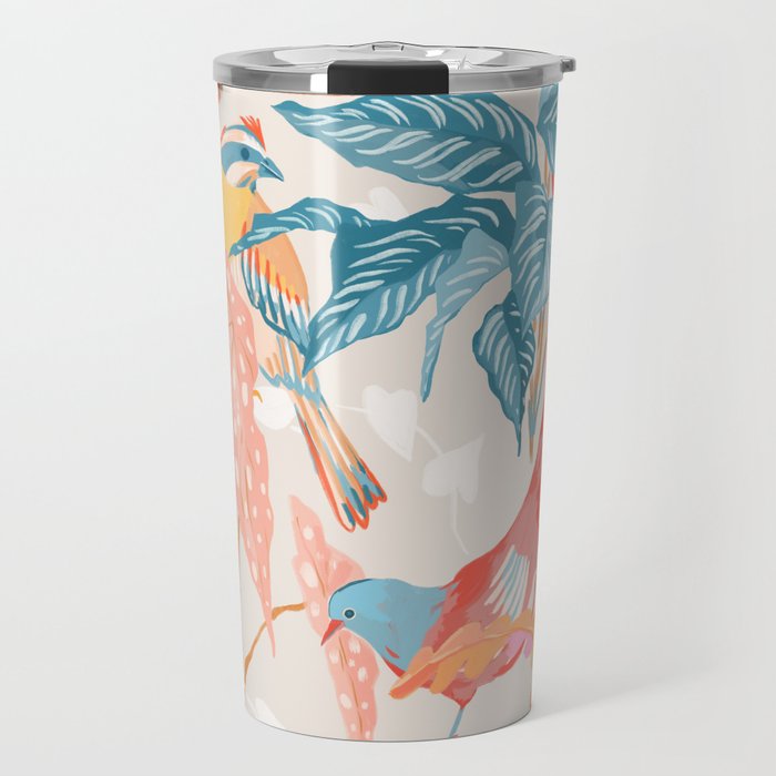 Birds and Plants Travel Mug Gallery Image 1