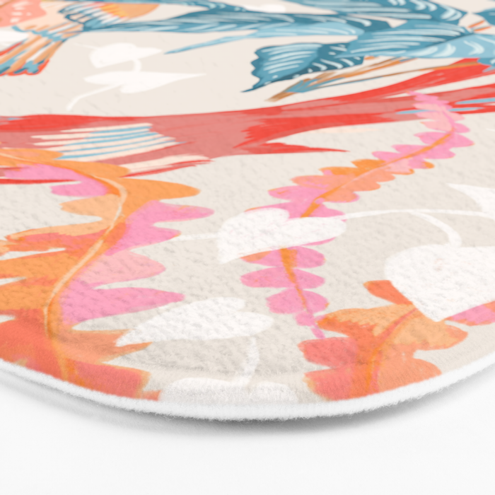 Birds and Plants Bath Mat Gallery Image 3