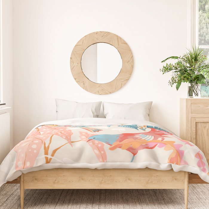Birds and Plants Duvet Cover Gallery Image 3