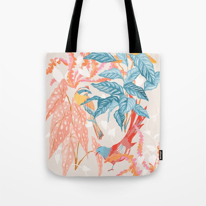 Birds and Plants Tote Bag Gallery Image 1