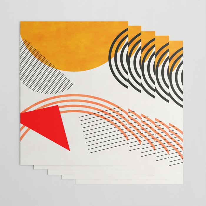 mid century geometry 2021 9 Wrapping Paper Gallery Image 3
