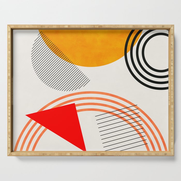 mid century geometry 2021 9 Serving Tray Gallery Image 1