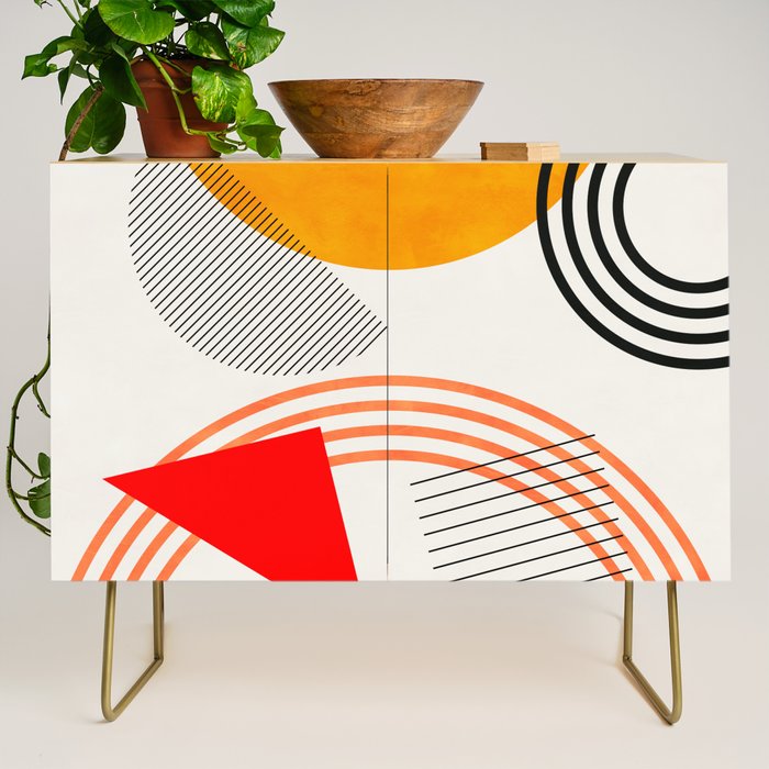 mid century geometry 2021 9 Credenza Gallery Image 1