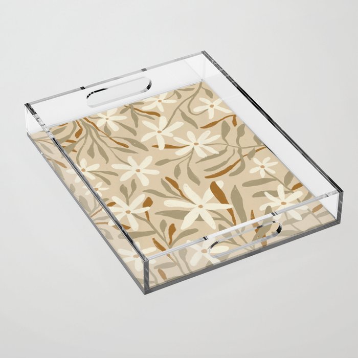 Pastel Wildflowers Acrylic Tray Gallery Image 1