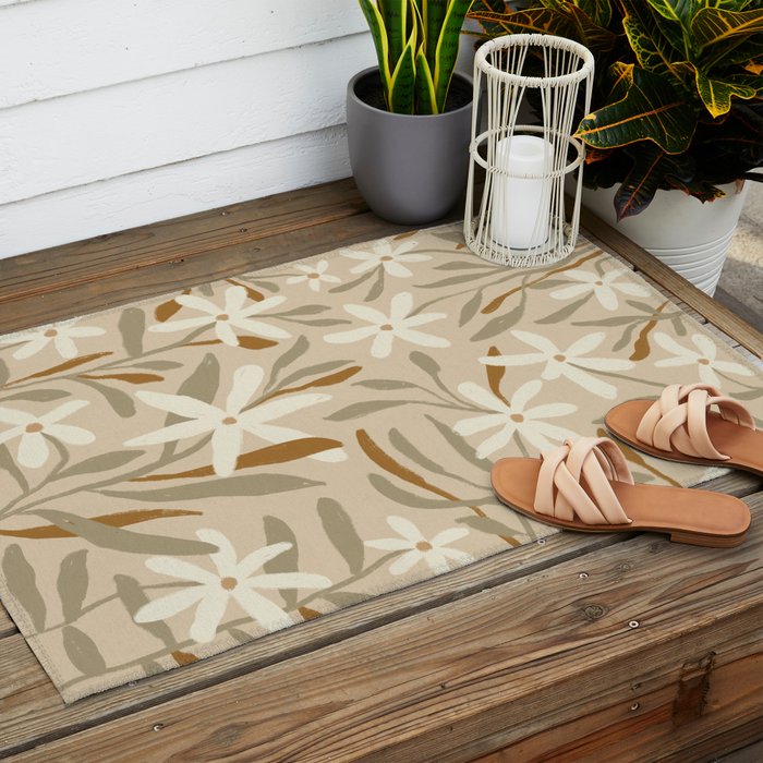 Pastel Wildflowers Outdoor Rug Gallery Image 2