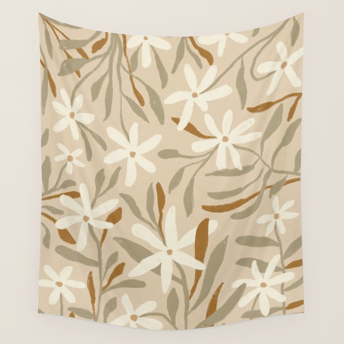 Pastel Wildflowers Wall Tapestry Gallery Image 4