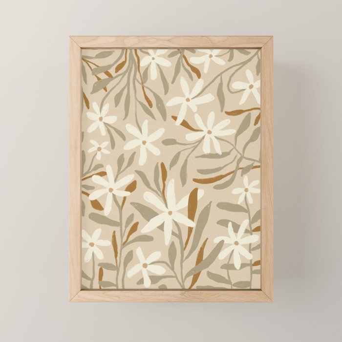 Pastel Wildflowers Mini Art Print Gallery Image 1