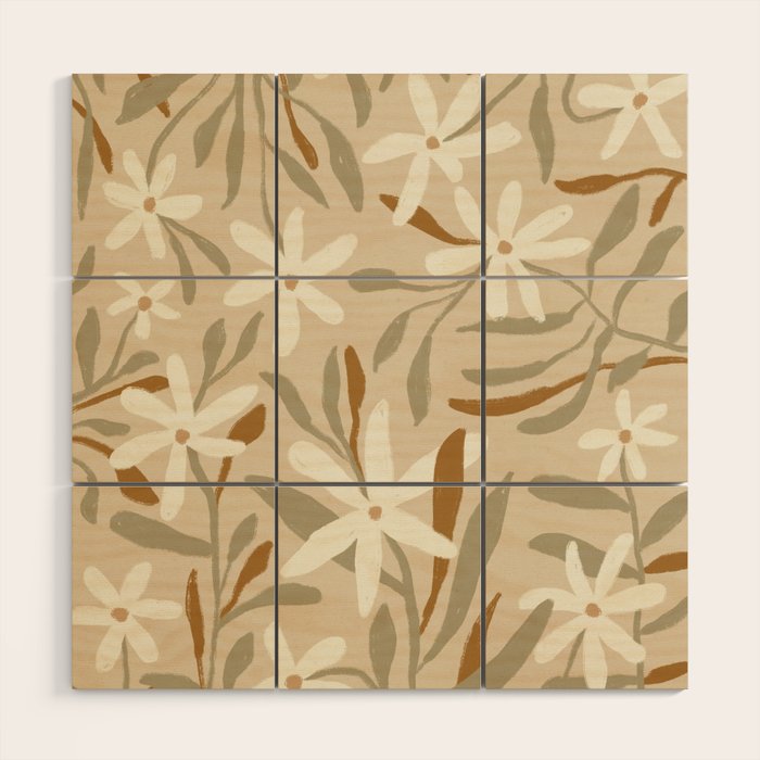 Pastel Wildflowers Wood Wall Art Gallery Image 1