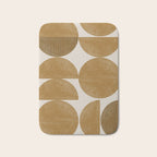 Mid Century Modern Mustard Graphic Bath Mat Gallery Image 1