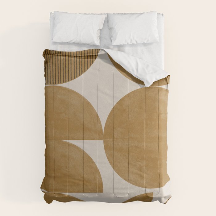 Mid Century Modern Mustard Graphic Comforter Gallery Image 6