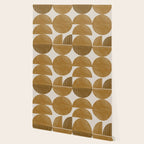 Mid Century Modern Mustard Graphic Wallpaper Gallery Image 2