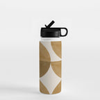 Mid Century Modern Mustard Graphic Water Bottle Gallery Image 1