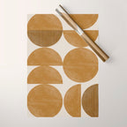 Mid Century Modern Mustard Graphic Wrapping Paper Gallery Image 1