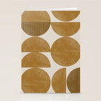 Mid Century Modern Mustard Graphic Stationery Card Gallery Image 2