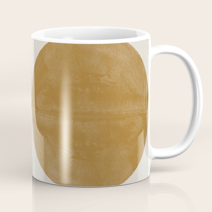 Mid Century Modern Mustard Graphic Coffee Mug Gallery Image 1