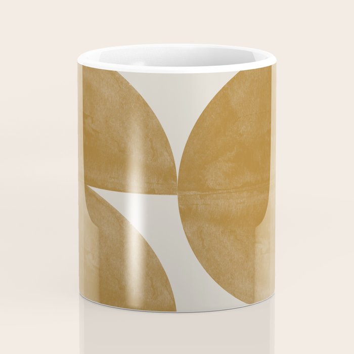 Mid Century Modern Mustard Graphic Coffee Mug Gallery Image 4