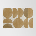 Mid Century Modern Mustard Graphic Rug Gallery Image 2