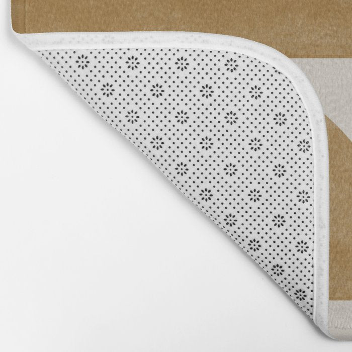 Mid Century Modern Mustard Graphic Bath Mat Gallery Image 2