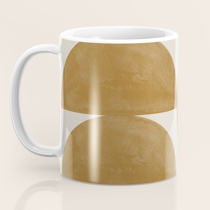 Mid Century Modern Mustard Graphic Coffee Mug Gallery Image 3