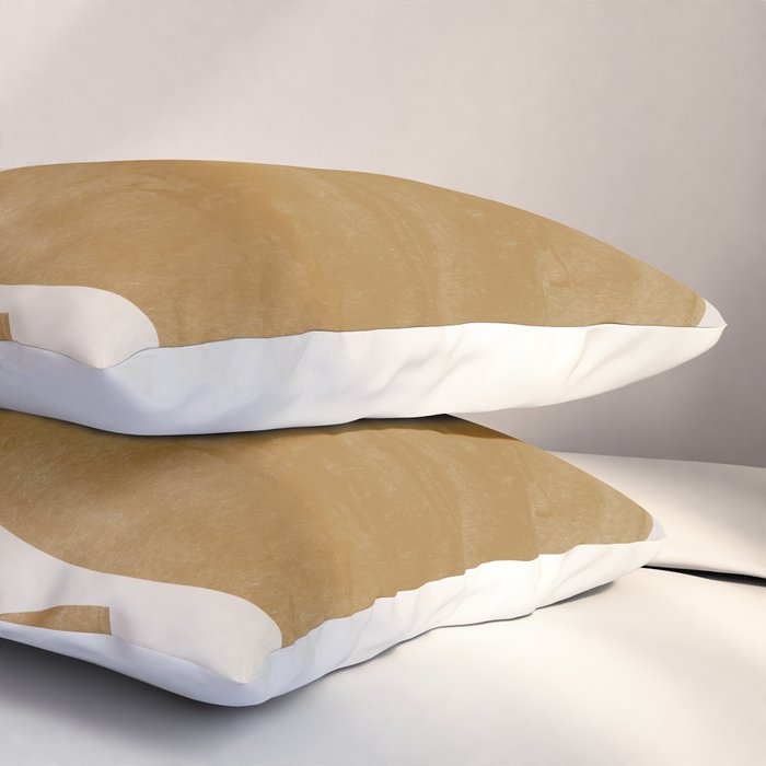 Mid Century Modern Mustard Graphic Pillow Sham Gallery Image 3