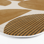 Mid Century Modern Mustard Graphic Bath Mat Gallery Image 3