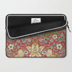 William Morris Vintage Strawberry Thief Red Crimson Slate Laptop Sleeve Gallery Image 2