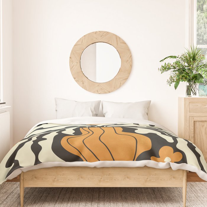 Golden Vase 02 | Summer Bloom: Matisse Night Edition Duvet Cover Gallery Image 3