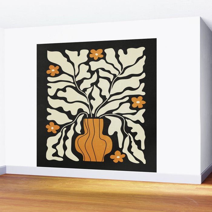 Golden Vase 02 | Summer Bloom: Matisse Night Edition Wall Mural Gallery Image 2
