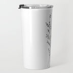 Minimal Wildflower Line Art Branch Travel Mug Gallery Image 3