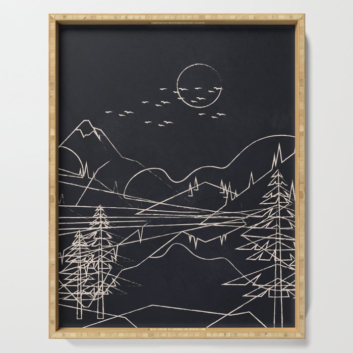 Minimalist Landscape 1 Serving Tray Gallery Image 1