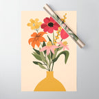 Fresh Cut Cottage Flowers Wrapping Paper Gallery Image 1