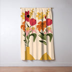 Fresh Cut Cottage Flowers Window Curtain Gallery Image 3