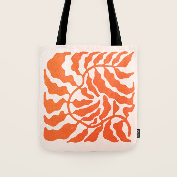 Funky Fern: Orange Peach Edition Tote Bag Gallery Image 1