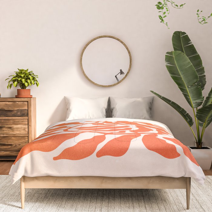 Funky Fern: Orange Peach Edition Comforter Gallery Image 3