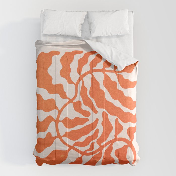 Funky Fern: Orange Peach Edition Comforter Gallery Image 1