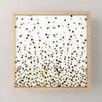 Floating Dots - Black and Gold on White Mini Art Print Gallery Image 1