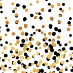 Floating Dots - Black and Gold on White Coffee Mug Gallery Image 2