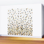 Floating Dots - Black and Gold on White Wall Mural Gallery Image 2