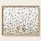 Floating Dots - Black and Gold on White Serving Tray Gallery Image 1
