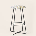 Floating Dots - Black and Gold on White Stool Gallery Image 1