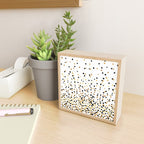Floating Dots - Black and Gold on White Mini Art Print Gallery Image 2