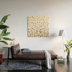 Floating Dots - Black and Gold on White Wood Wall Art Gallery Image 2