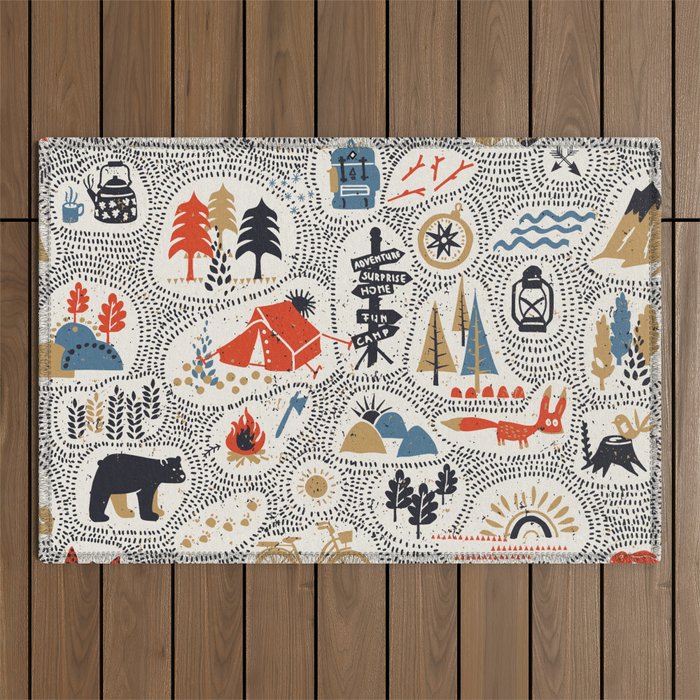 Hinking by day Outdoor Rug Gallery Image 1