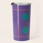 Retro Geometric Circle Grid Travel Mug Gallery Image 3