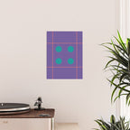 Retro Geometric Circle Grid Poster Gallery Image 2