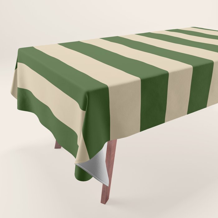 Sawdust and Pine Striped Harmony Tablecloth Gallery Image 1