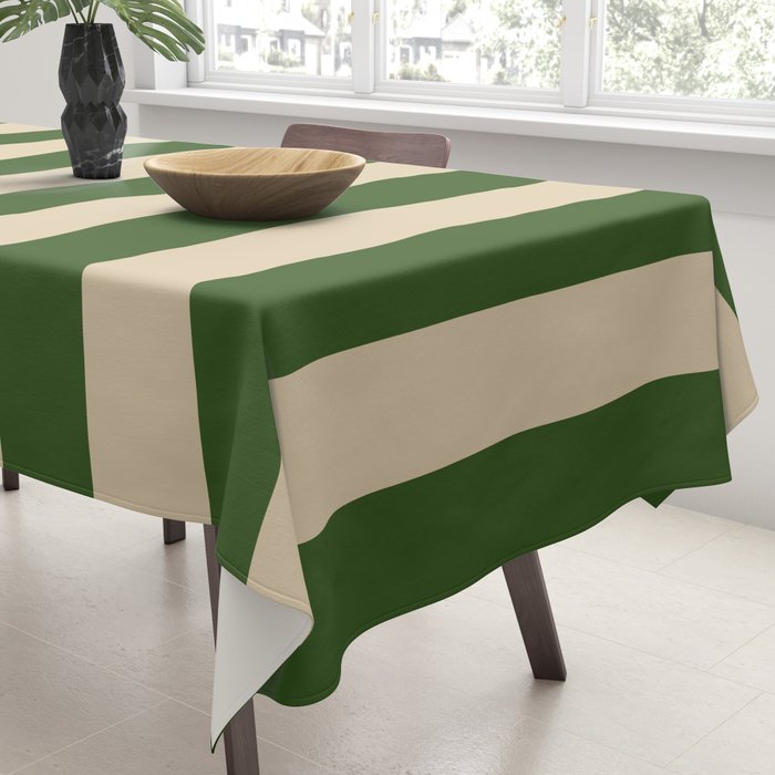 Sawdust and Pine Striped Harmony Tablecloth Gallery Image 3