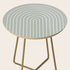 Minimal Arch LIV Pastel Sage Green Modern Geometric Lines Side Table Gallery Image 2