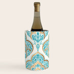 Turquoise Golden Moroccan Baroque Pattern II Wine Chiller Gallery Image 2