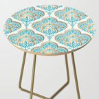 Turquoise Golden Moroccan Baroque Pattern II Side Table Gallery Image 2